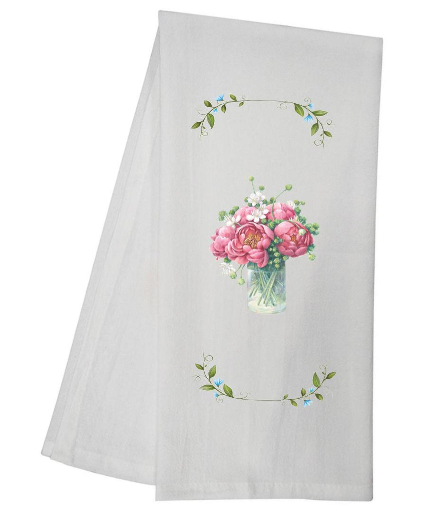 Peony Vase Tea Towel CWTT14