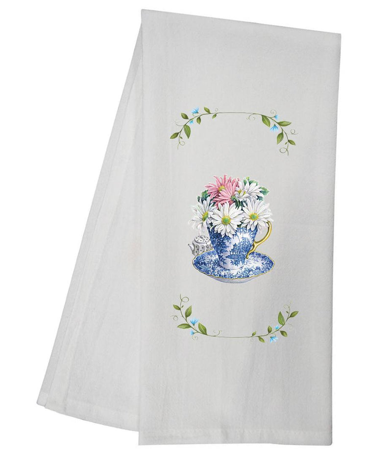 Delft Daisy Tea Towel CWTT18