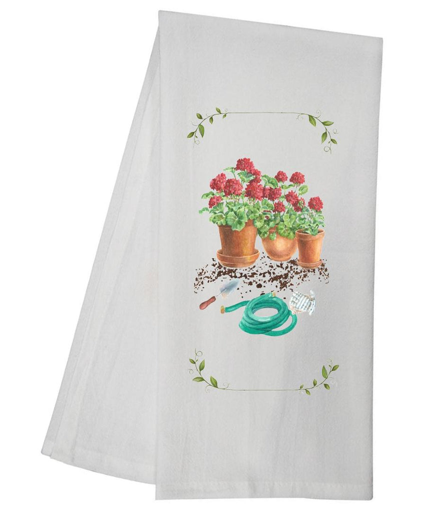 Geraniums Tea Towel CWTT28