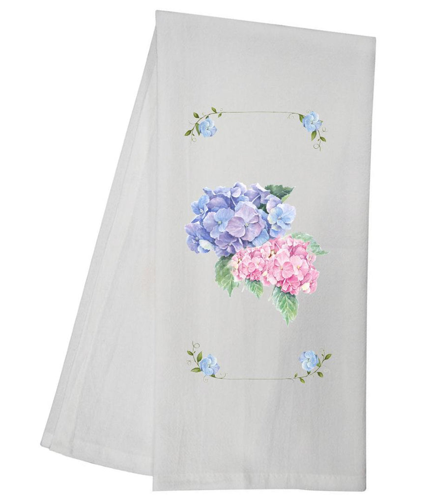 Blue And Pink Hydrangea Tea Towel CWTT21