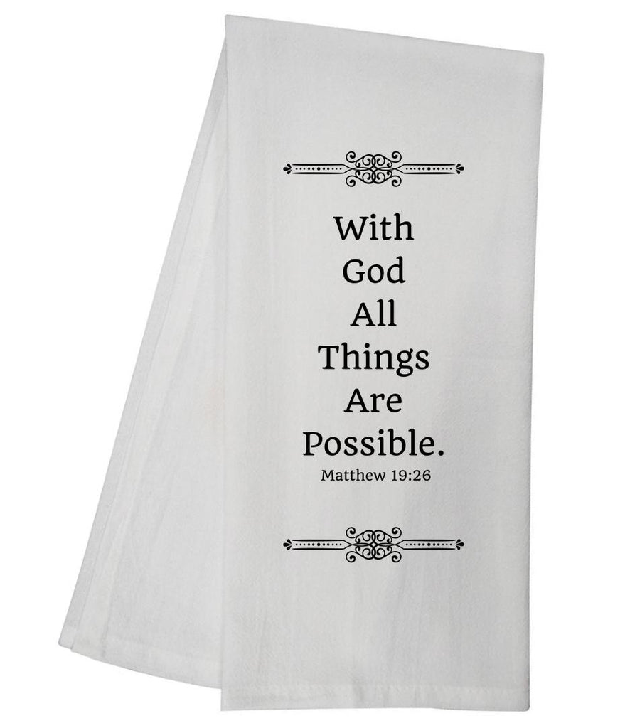 Matthew 19:26 Tea Towel GGTT250