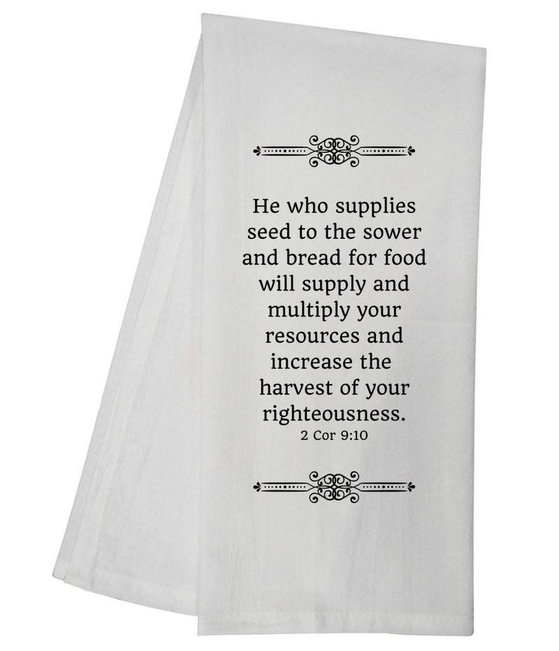 2 Corinthians 9:10 Tea Towel GGTT255