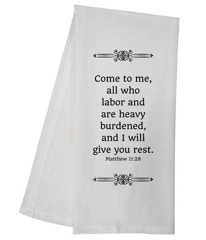 Matthew 11:28 Tea Towel GGTT257