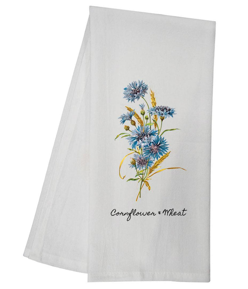 Cornflower and Wheat Tea Towel GGTT360