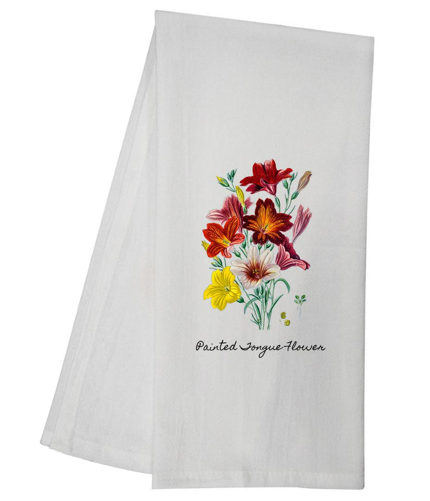 Painted Tongue Flower Tea Towel GGTT368