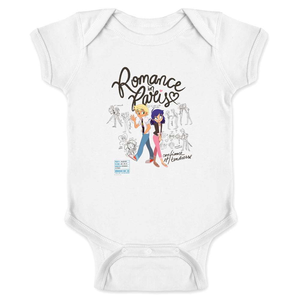 Miraculous Ladybug and Cat Noir Romance Paris  Baby Bodysuit
