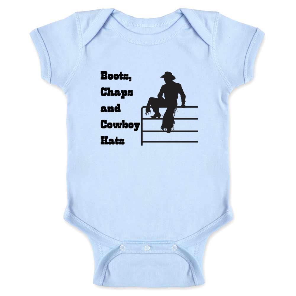 Boots Chaps and Cowboy Hats Baby Bodysuit