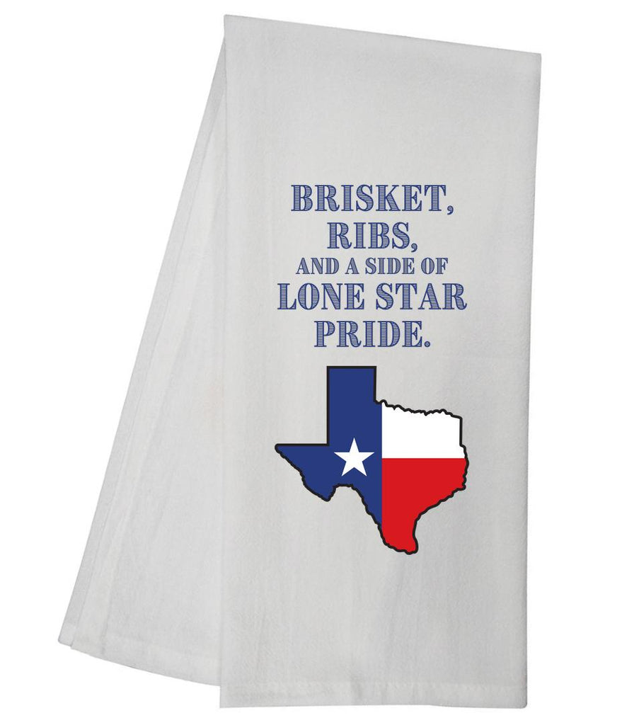 Brisket Ribs Lone Star Pride Tea Towel GGTT403