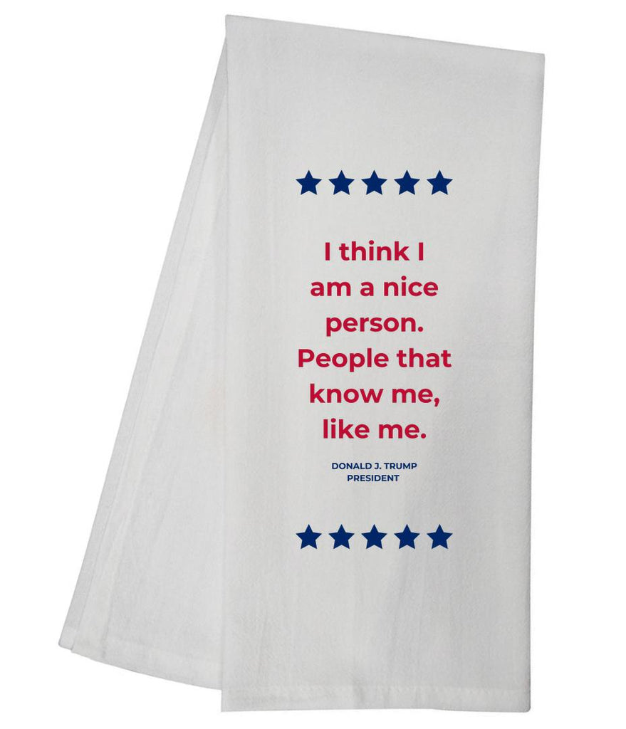 TRUMP Nice Person Tea Towel GGTT423