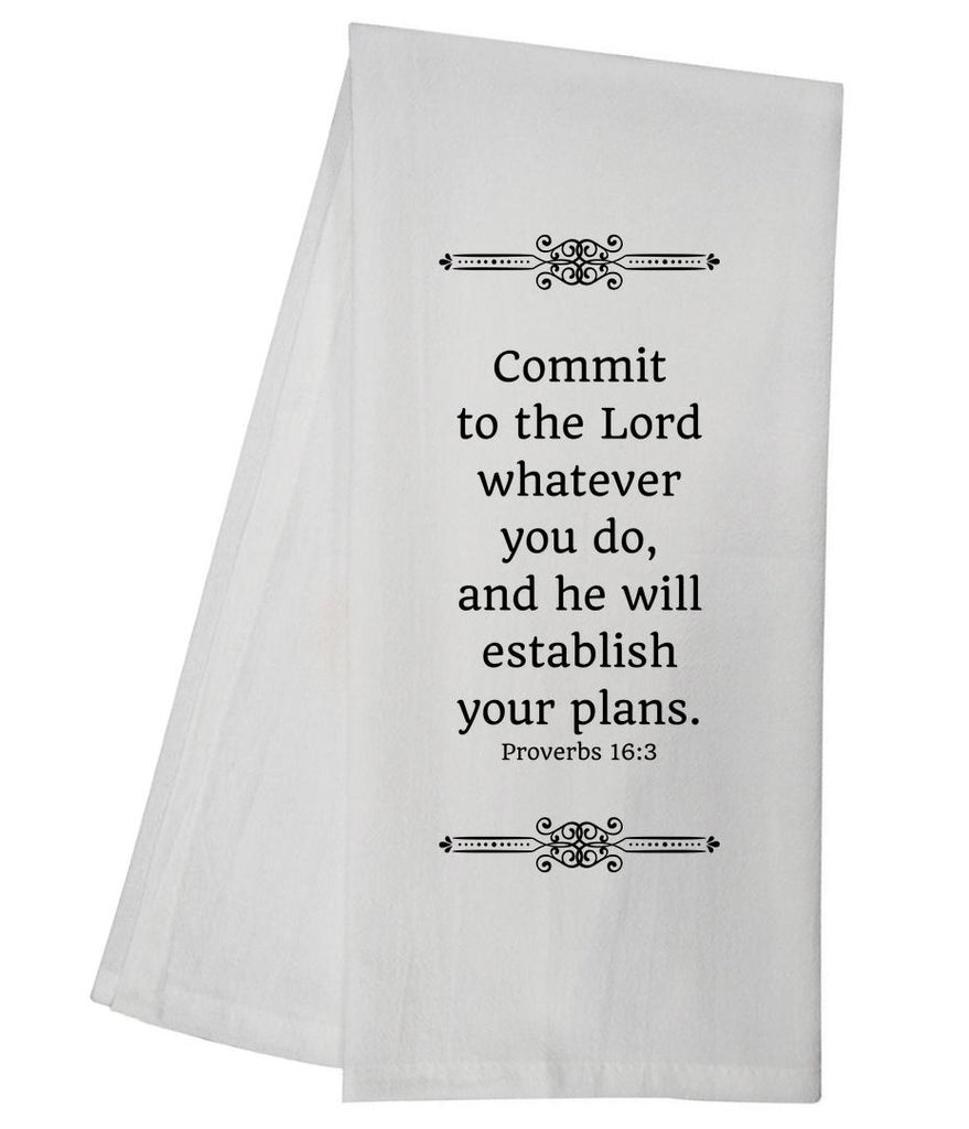 Proverbs 16:3 Tea Towel GGTT560