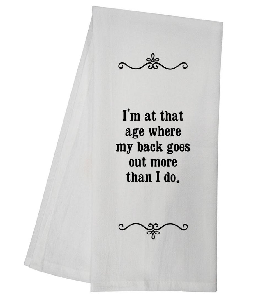 Back Goes Out Tea Towel GGTT618