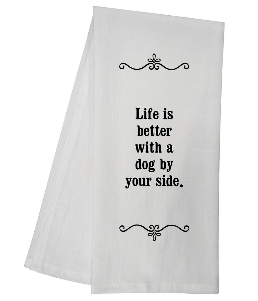 Dog By Side Tea Towel GGTT627