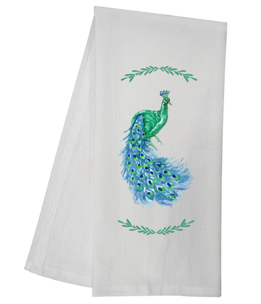 Watercolor Peacock  Tea Towel GGTT637