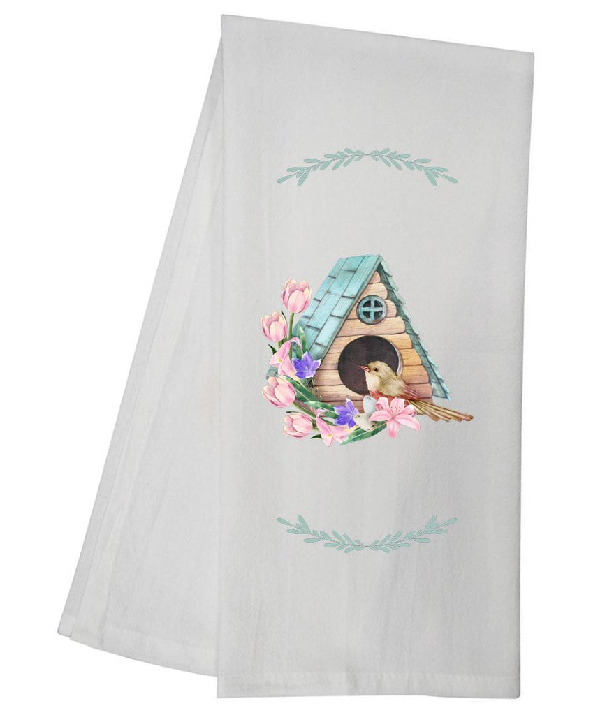 Teal A Frame Birdhouse Tea Towel GGTT645