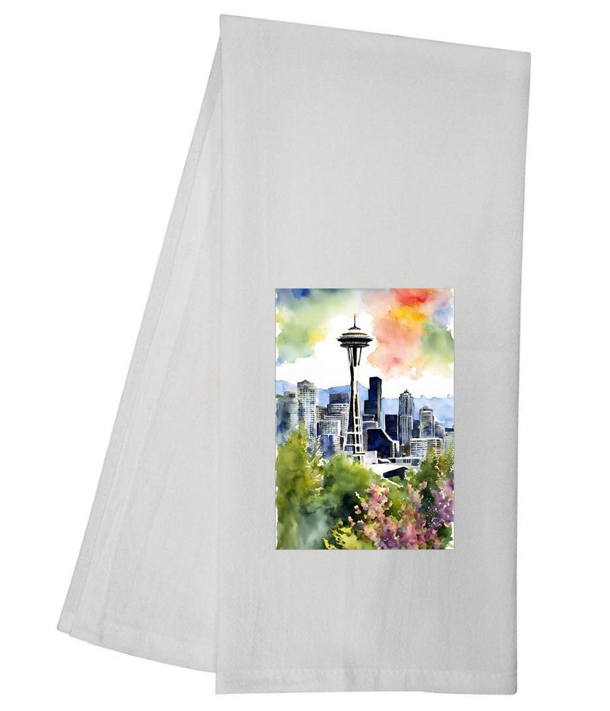 Seattle Washington Skyline Tea Towel GGTT697