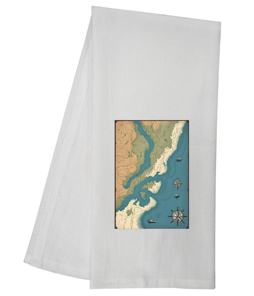 Chesapeake Bay Map Tea Towel GGTT780