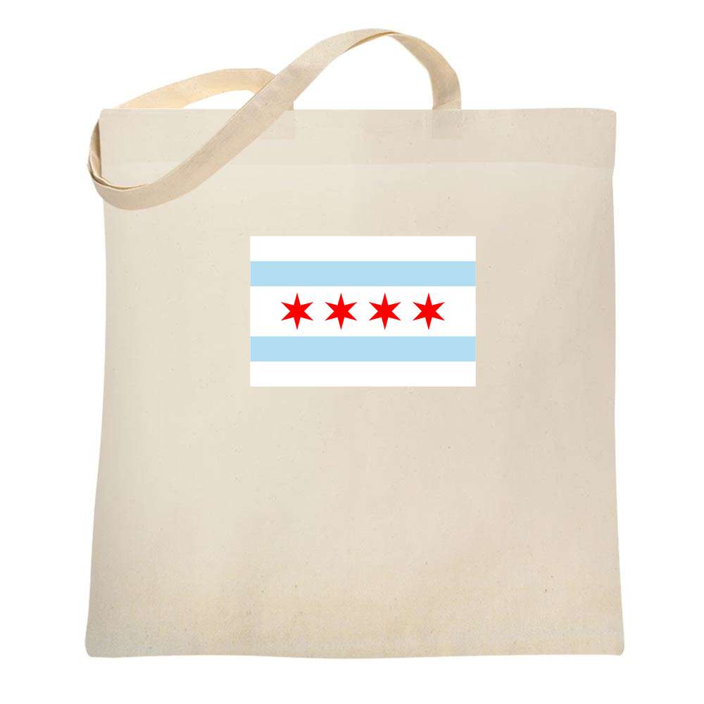 Chicago Illinois Flag Plain Tote Bag
