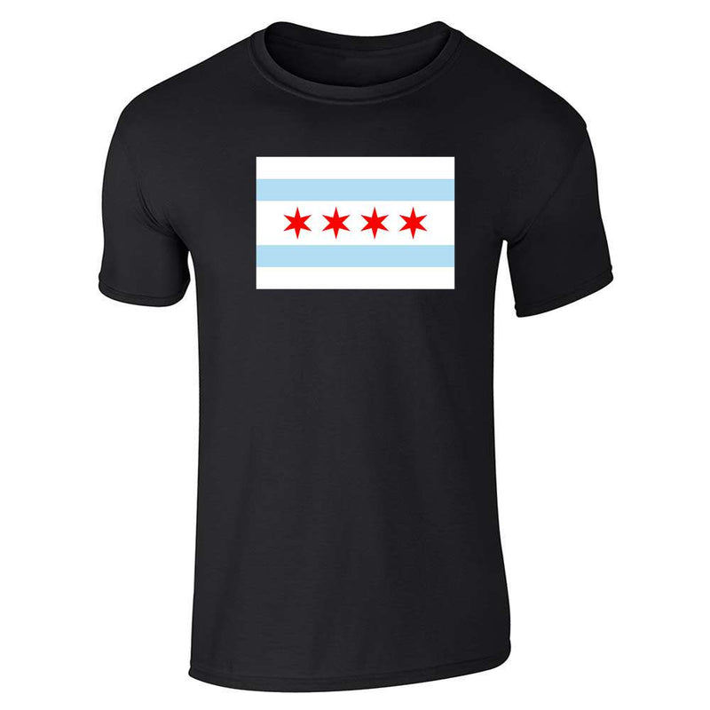 Chicago Illinois Flag Plain Unisex Tee