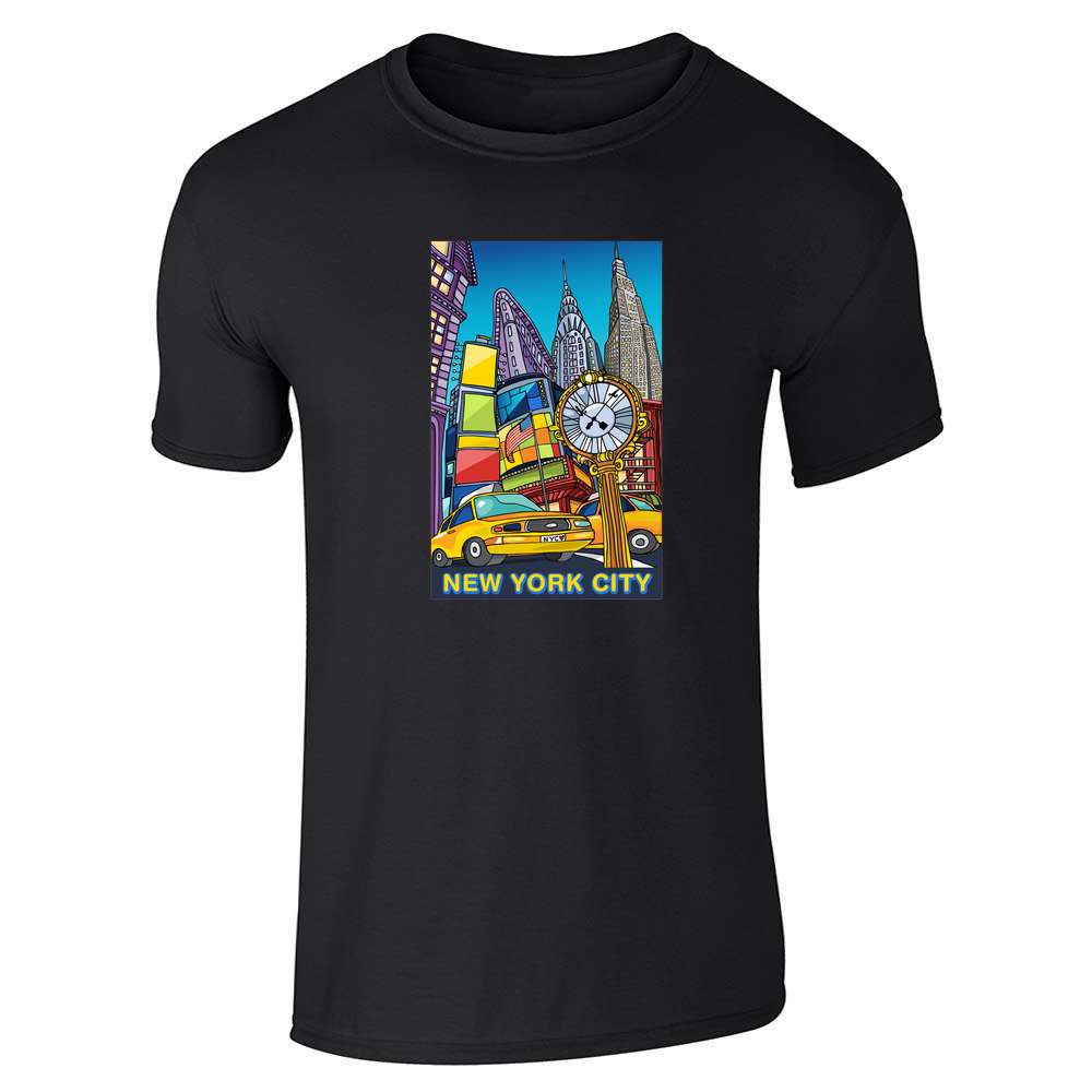 New York City Times Square Cartoon Unisex Tee