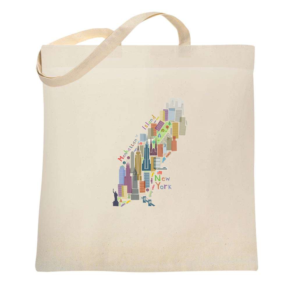 New York City Manhattan Drawing Tote Bag