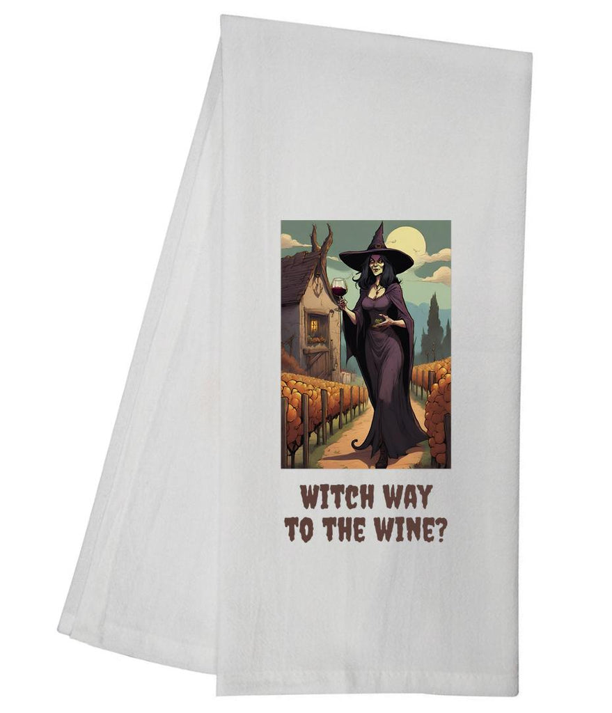 Witch Way To Wine Tea Towel GGTT801