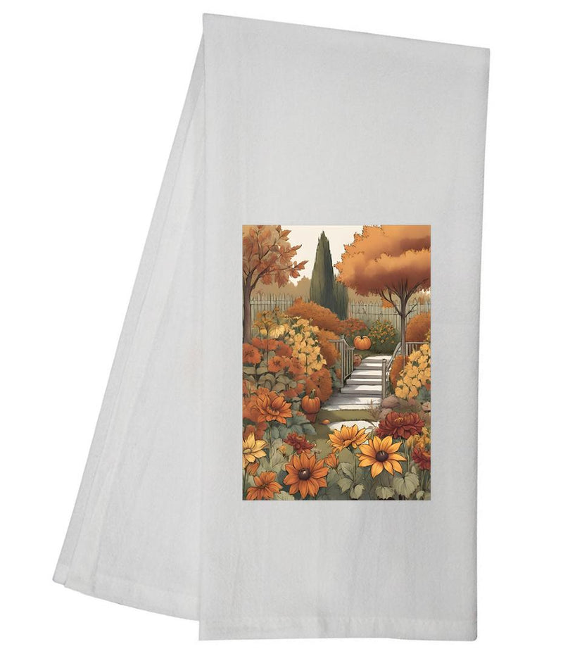 Fall Garden With Steps Tea Towel GGTT811