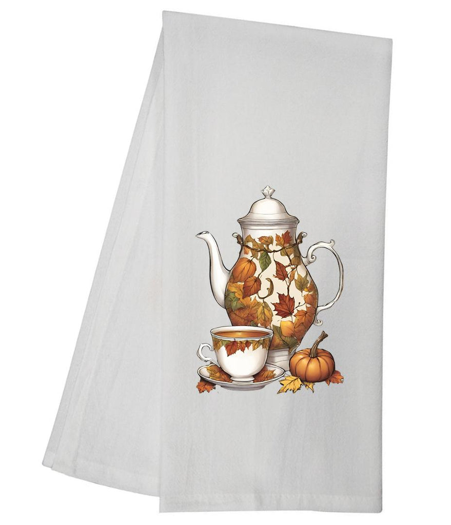 Fall Teapot And Teacup Tea Towel GGTT816