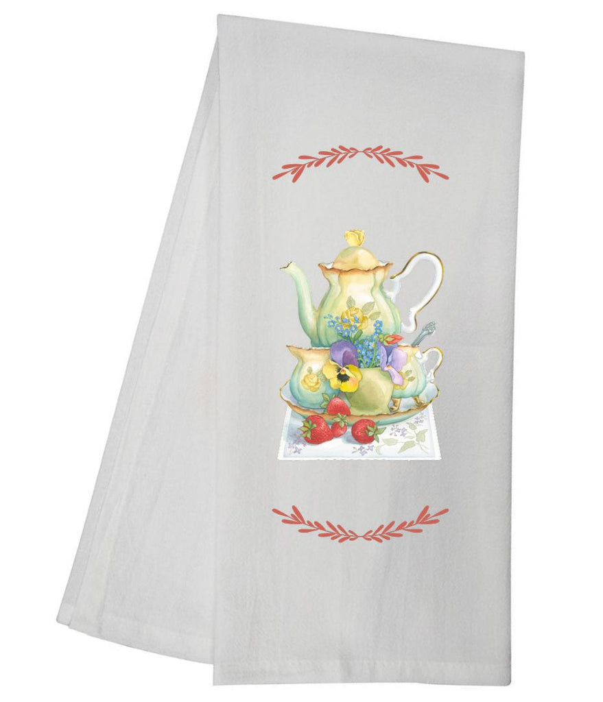 Pansy Tea Pot Set Tea Towel GGTT840