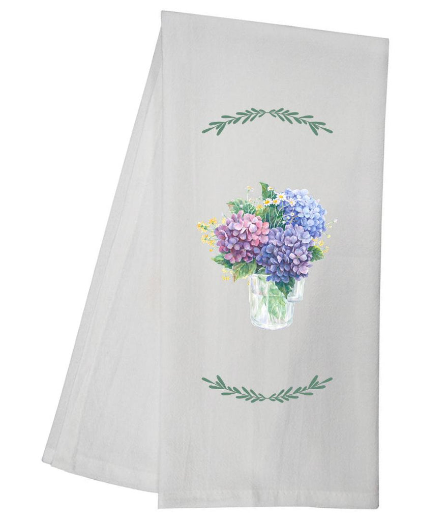 Hydrangea Trio Pitcher Vase Tea Towel GGTT854