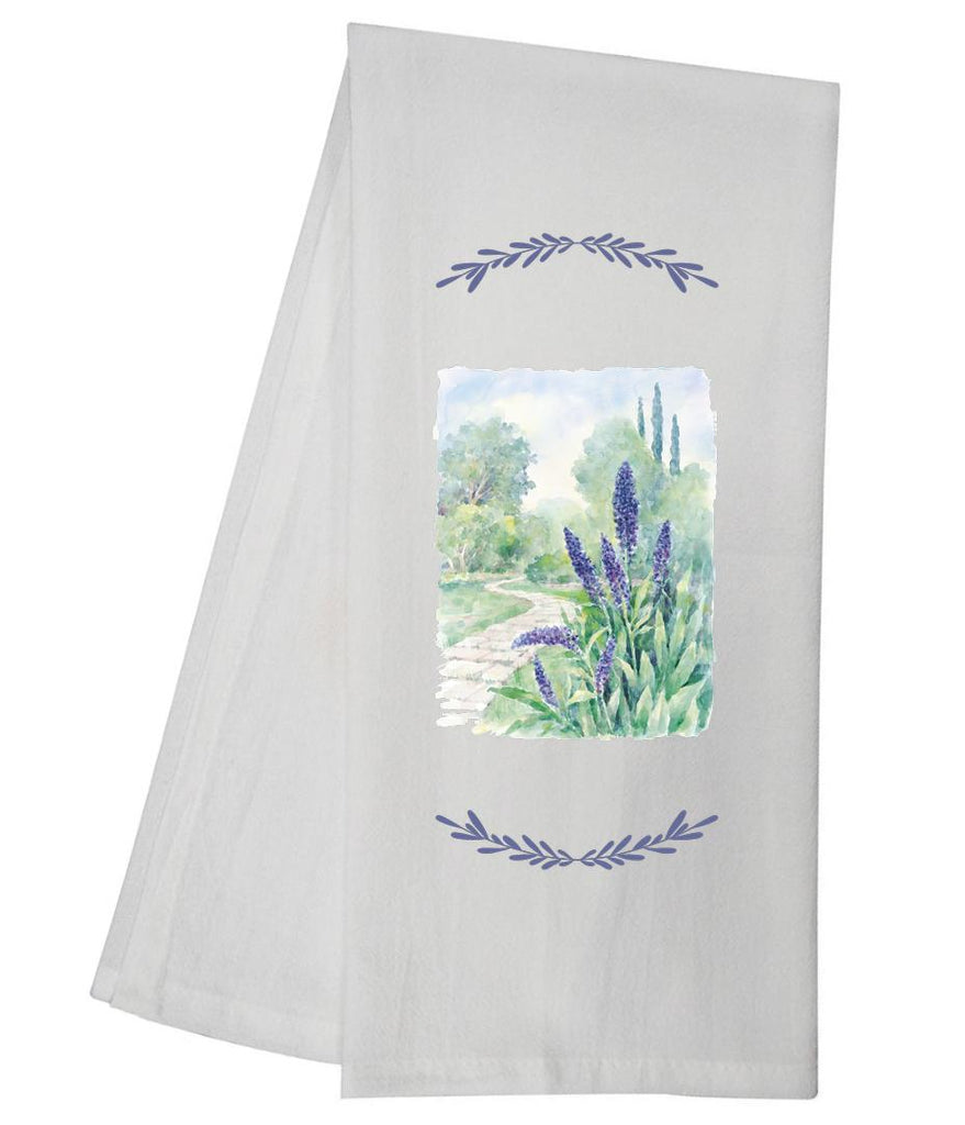 Purple Flower Nature Pathway Tea Towel GGTT858