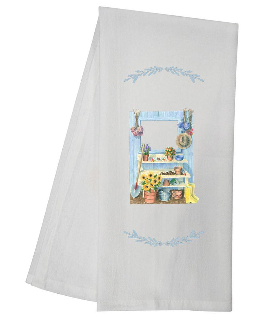 Flower Potting Bench Tea Towel GGTT860