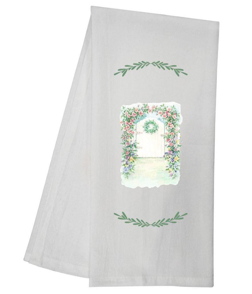 Flower Arch Trellis Gate Tea Towel GGTT865