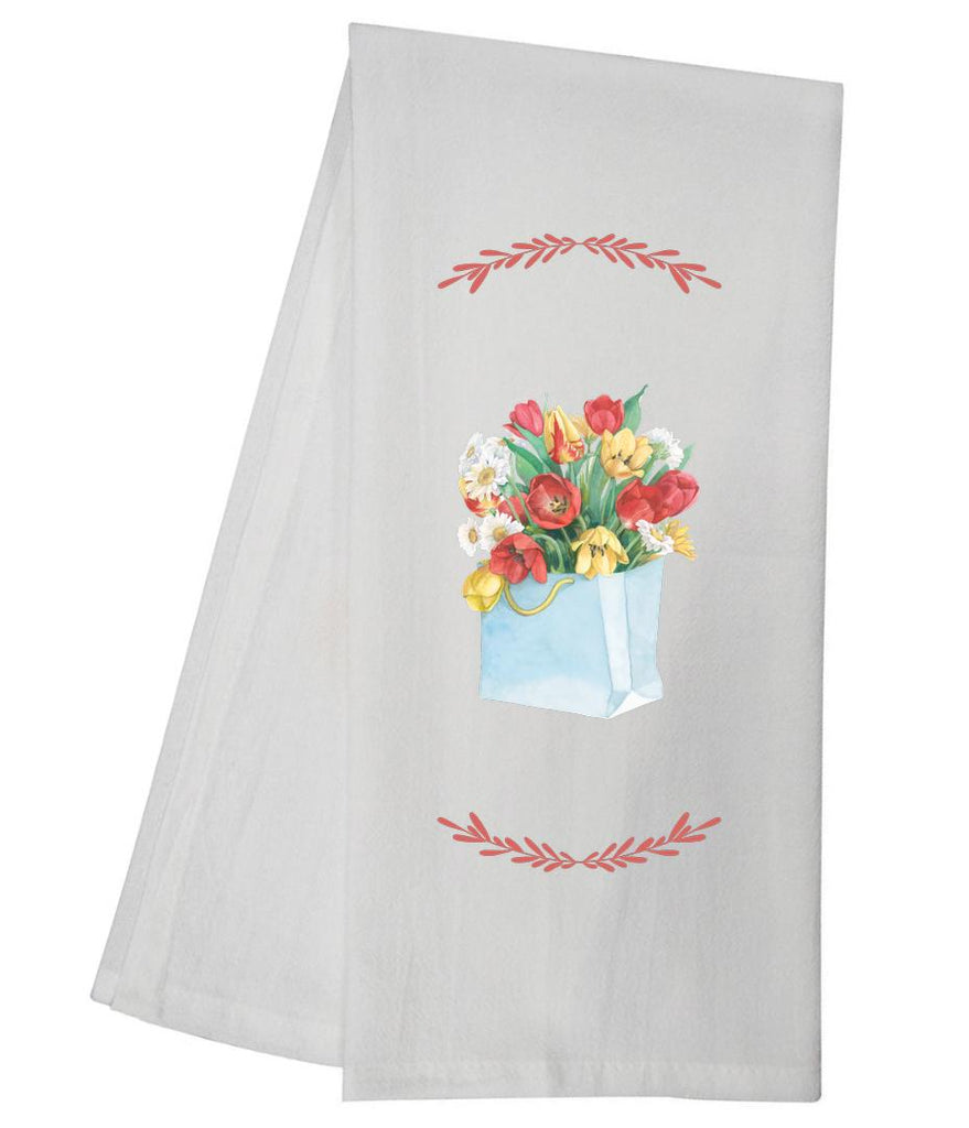 Tulip Flower Bag Tea Towel GGTT866