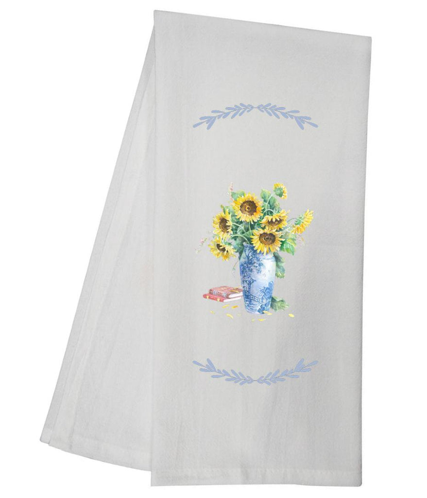 Sunflower Blue Vase Tea Towel GGTT869