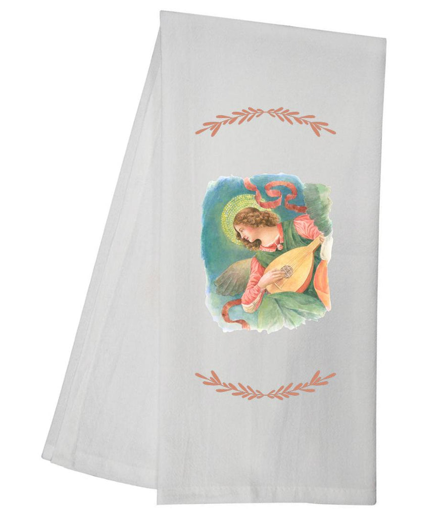 Angel Playing Lute Tea Towel GGTT912