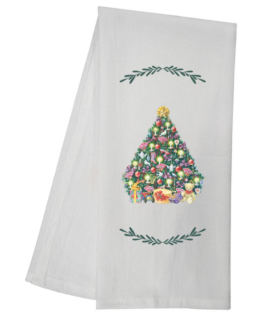 Victorian Fan Christmas Tree Tea Towel GGTT930