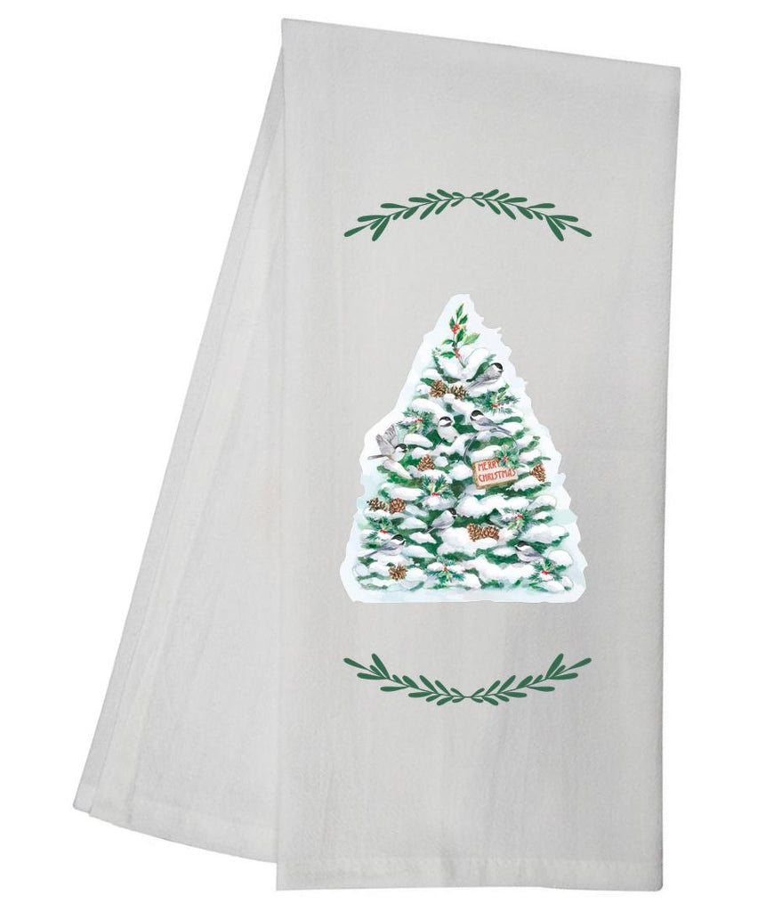 Snow Covered Christmas Tree Tea Towel GGTT931