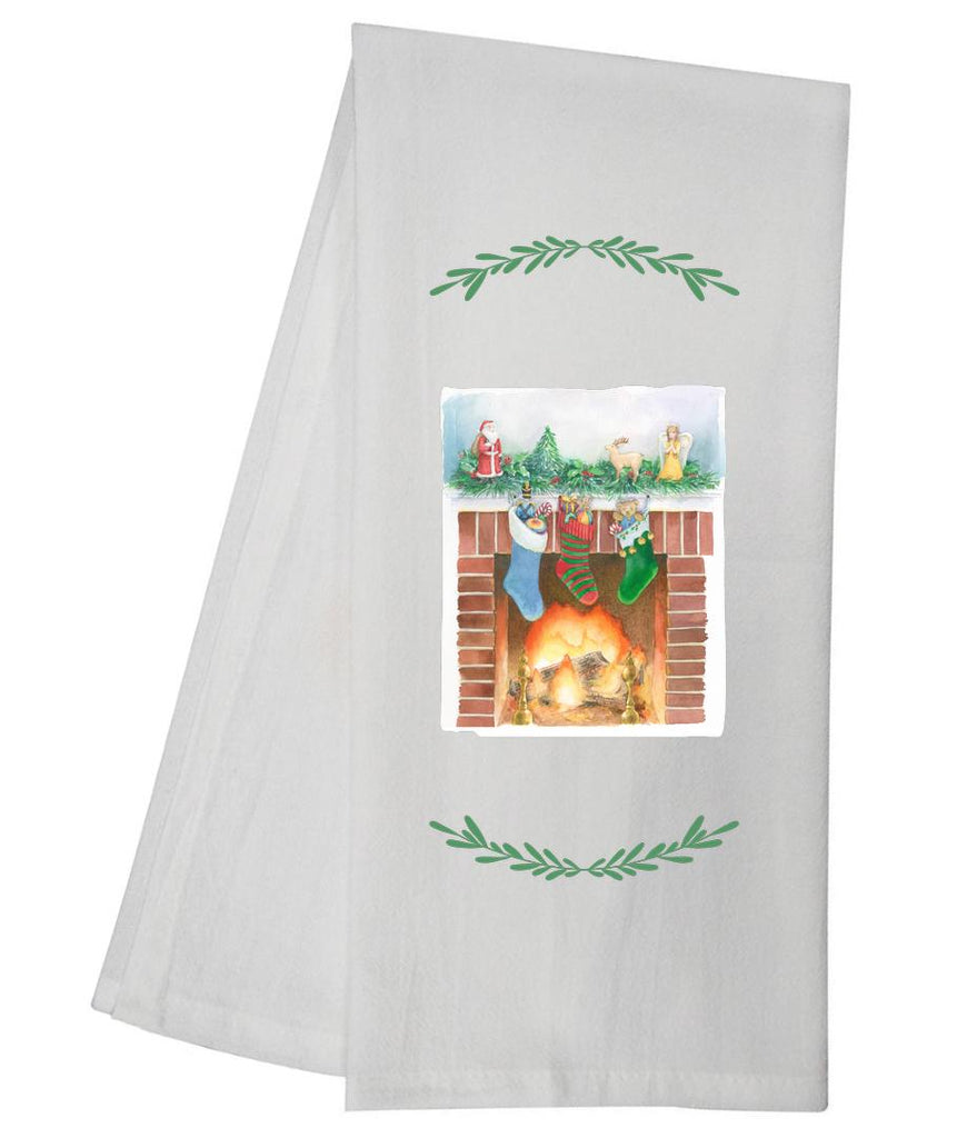 Holiday Fireplace Tea Towel GGTT951