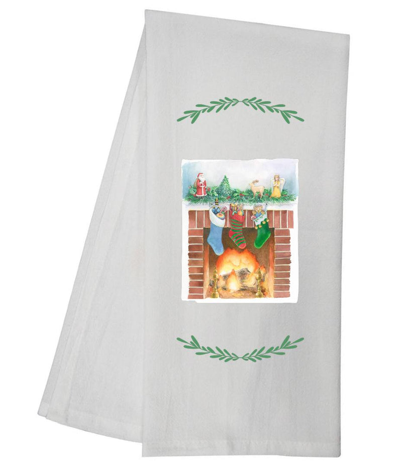Holiday Fireplace Tea Towel GGTT951