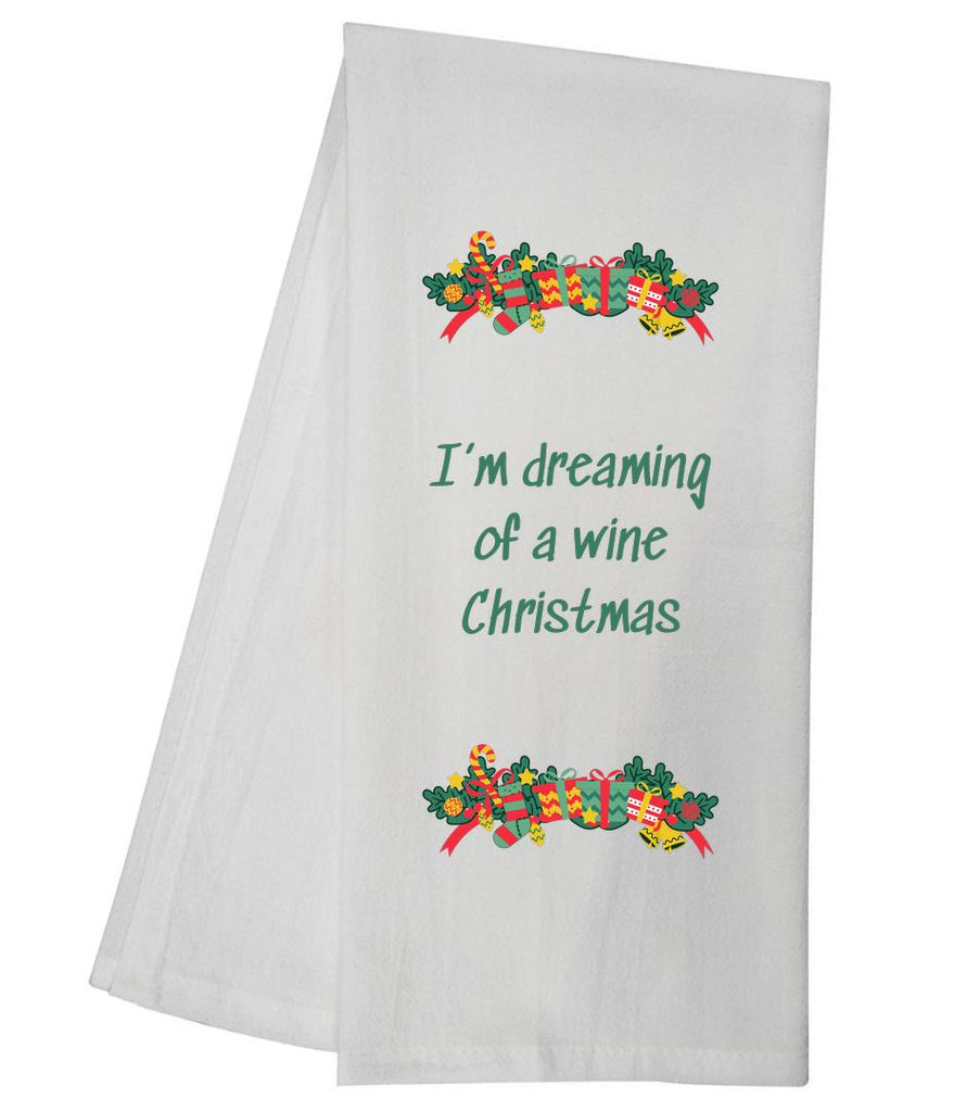 Wine Christmas Tea Towel GGTT975