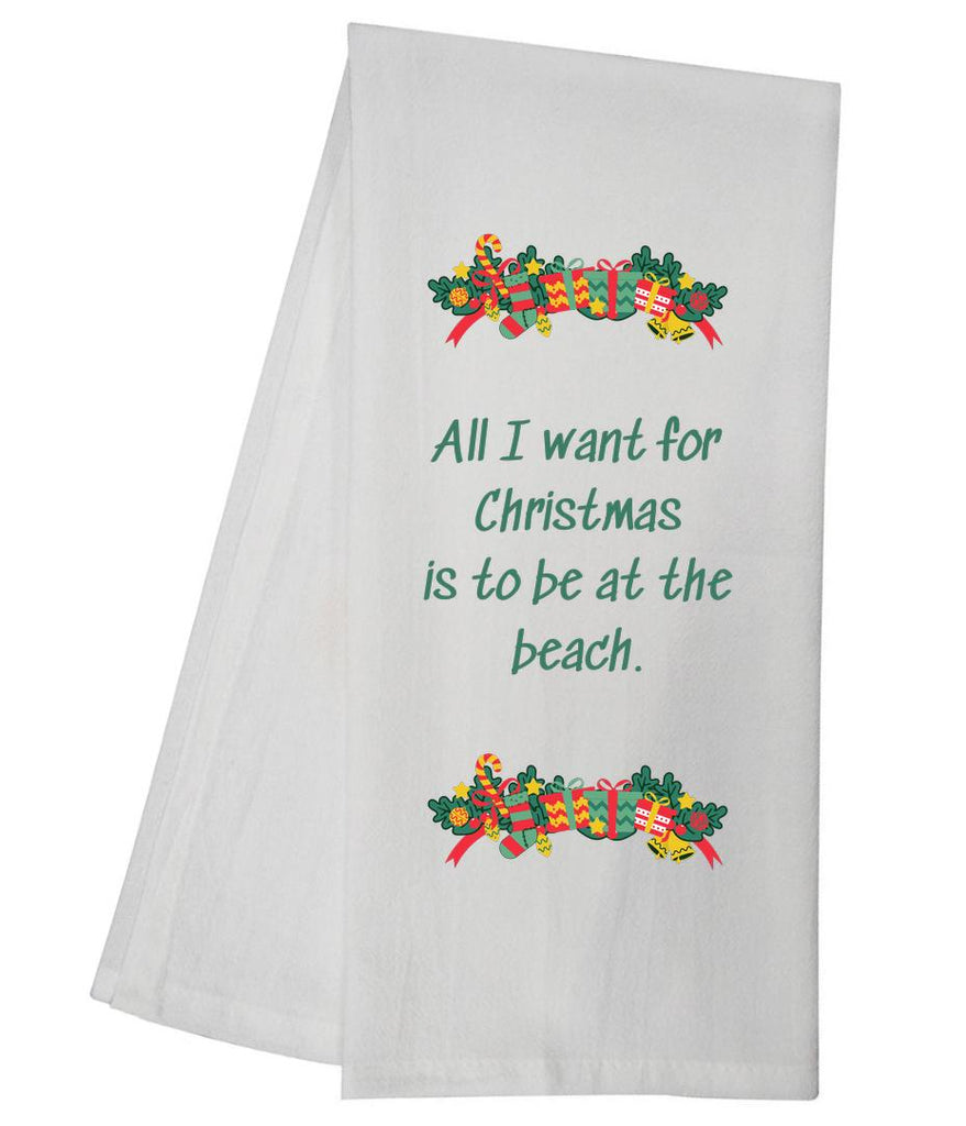 Christmas At Beach Tea Towel GGTT1017