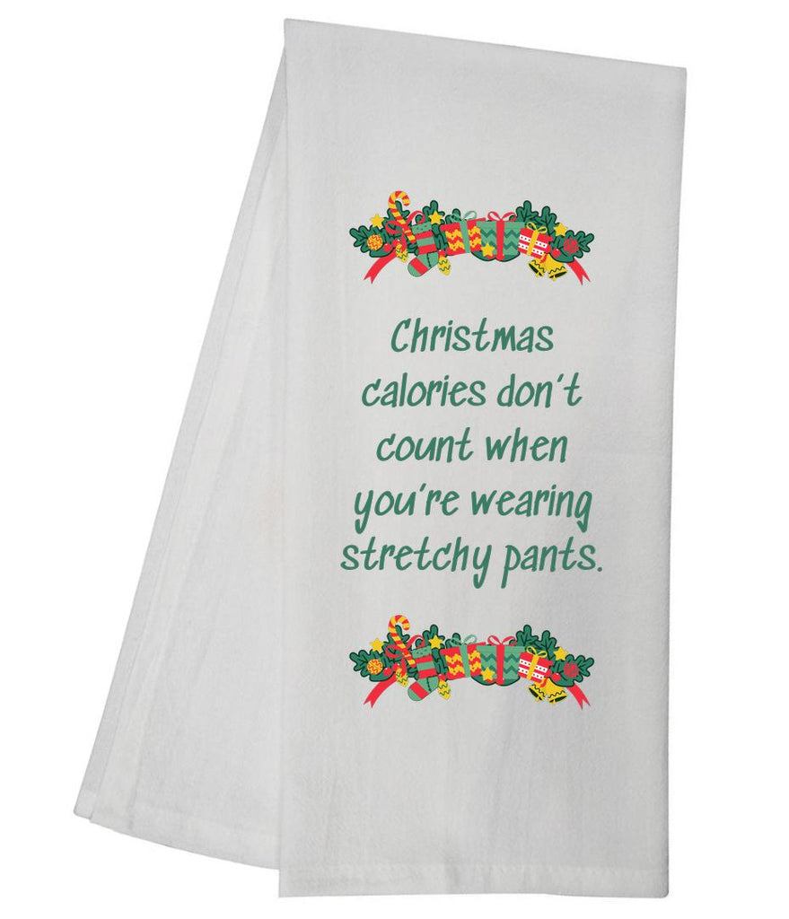 Christmas Calories Stretchy Pants Tea Towel GGTT1020