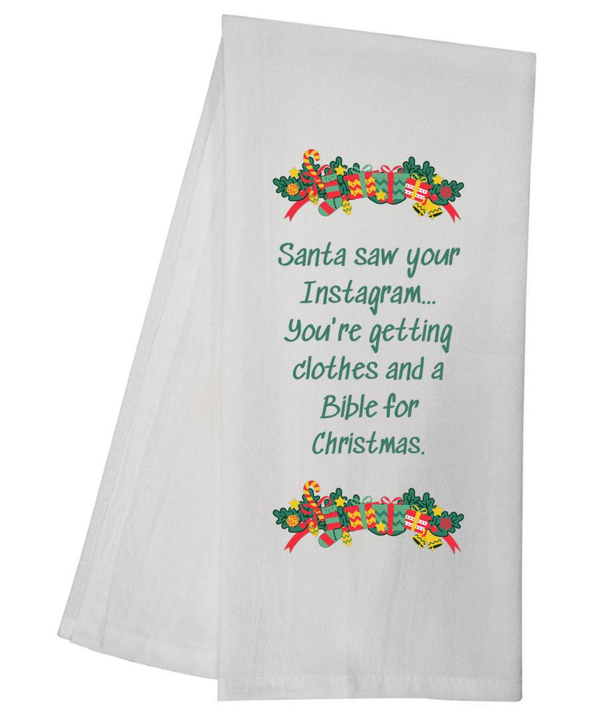 Santa Saw Instagram Tea Towel GGTT1034