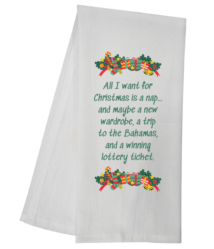 All I Want For Christmas List Tea Towel GGTT1047