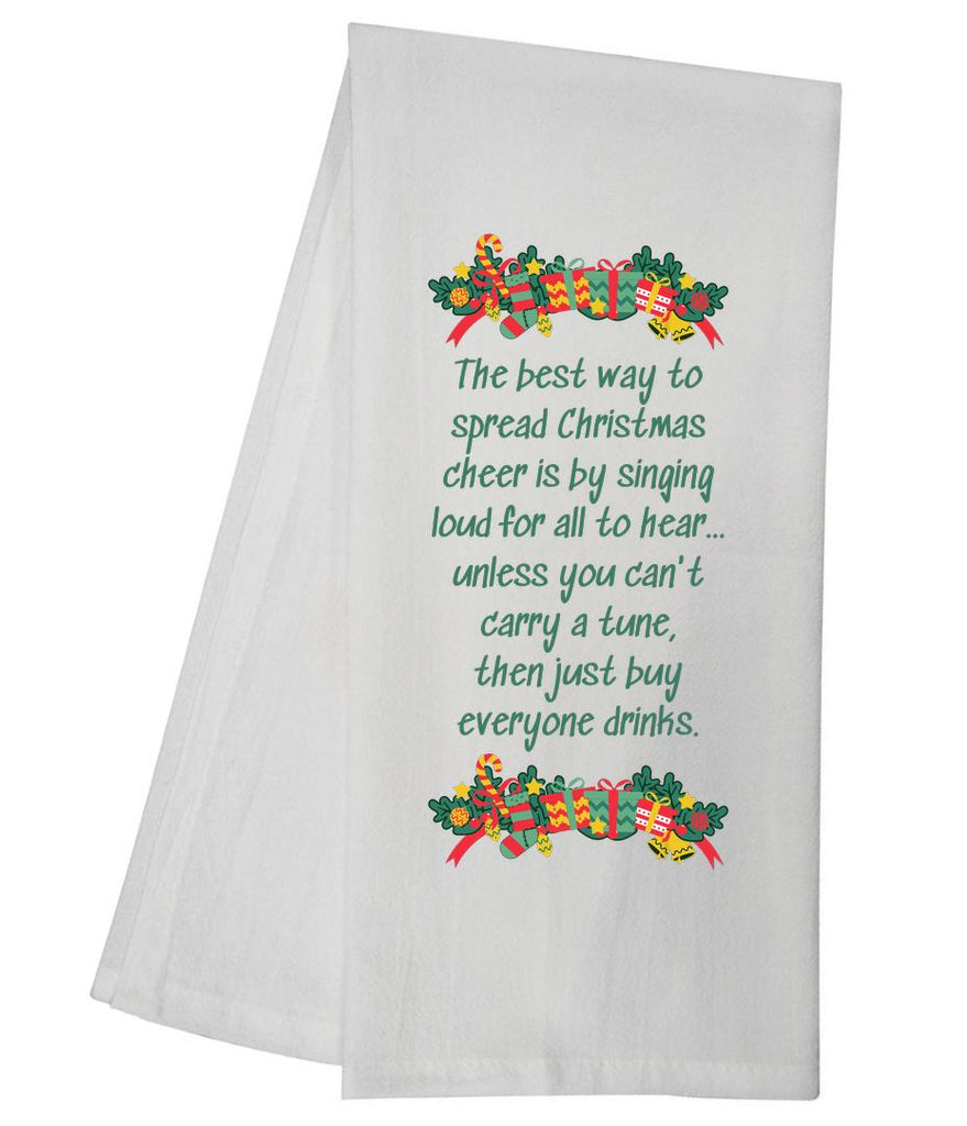 Spread Christmas Cheer Drinks Tea Towel GGTT1049