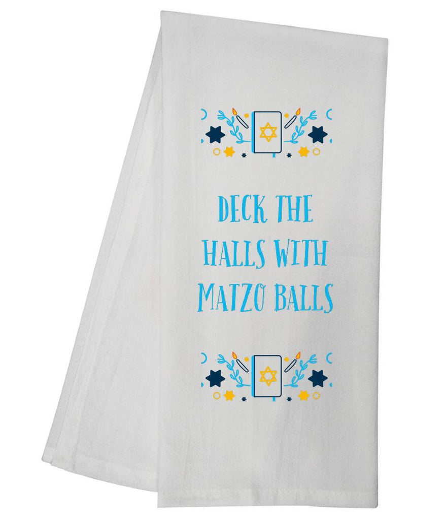 Deck The Halls Matzo Balls Tea Towel GGTT1062