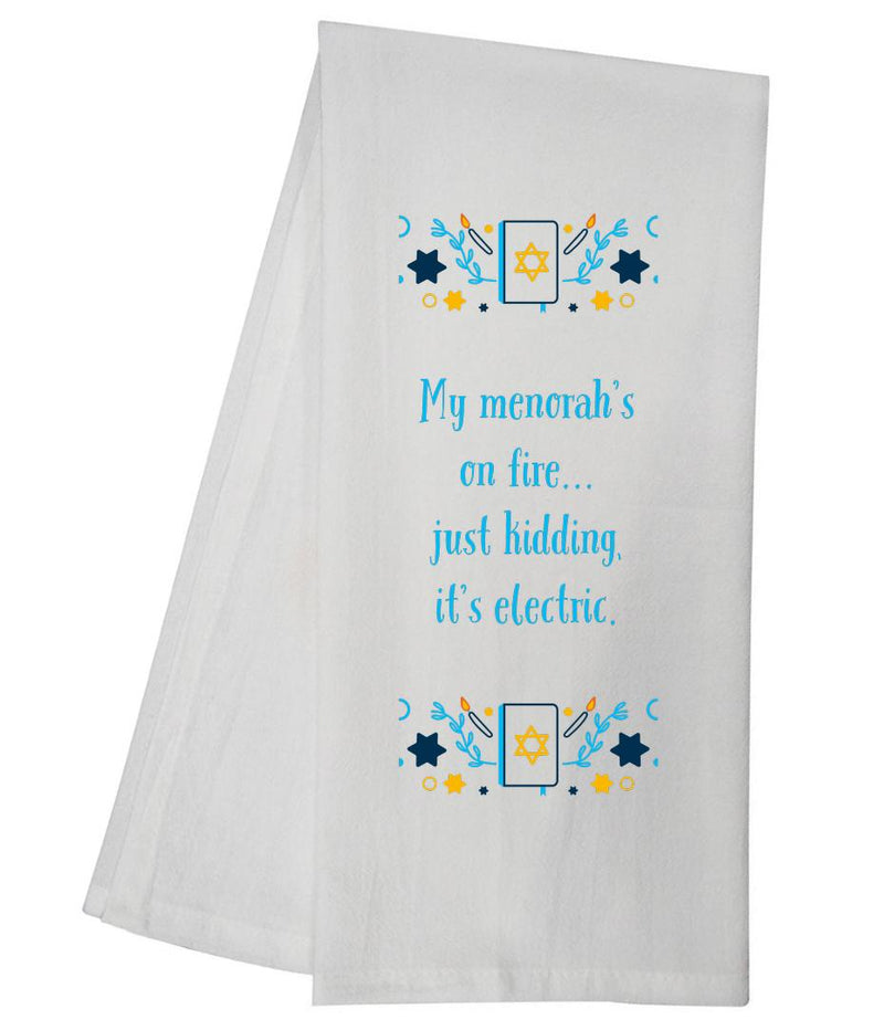 Menorah On Fire Tea Towel GGTT1070