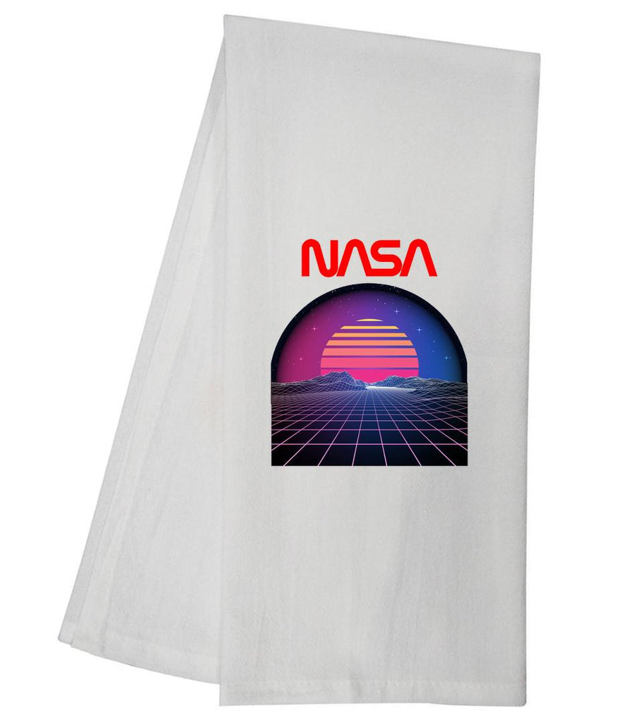 NASA Retro Space Landscape Tea Towel GGTT1101