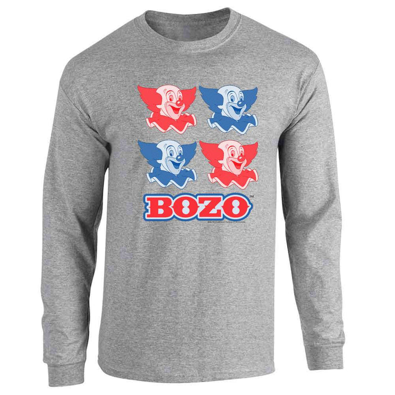 Bozo The Clown Retro Pop Art  Long Sleeve