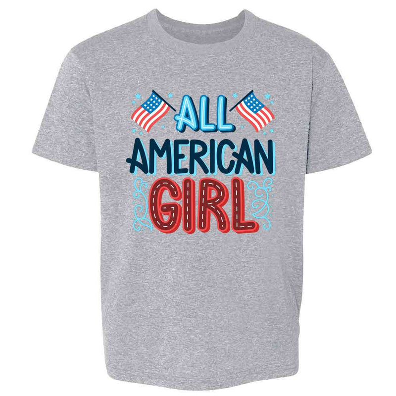 Patriotic All American Girl Kids & Youth Tee